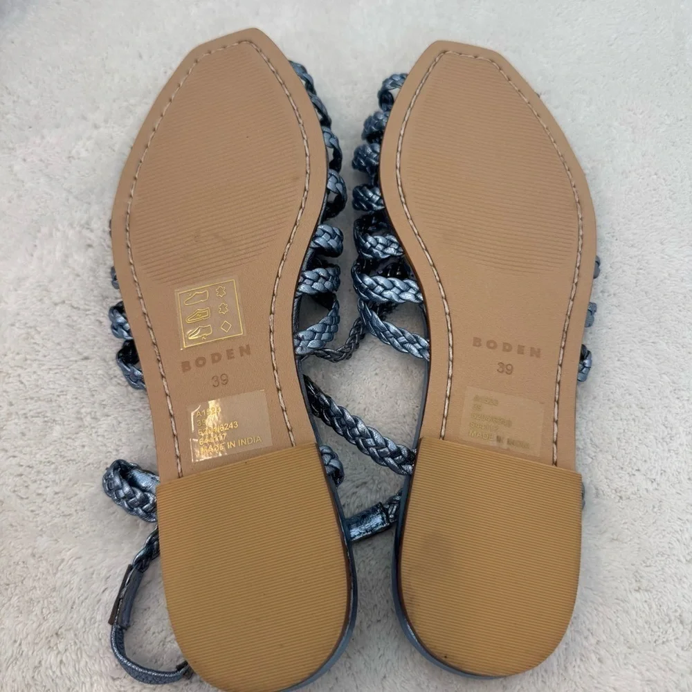 BODEN Woven Multistrap Flat Sandals‎ size 39